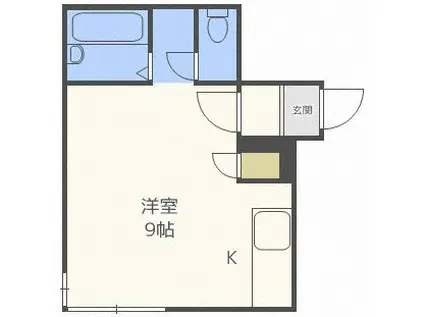 ローヤルハイツN432(ワンルーム/2階)の間取り写真