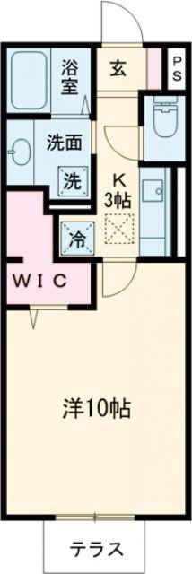 サクラーレ和泉(1K/1階)の間取り写真