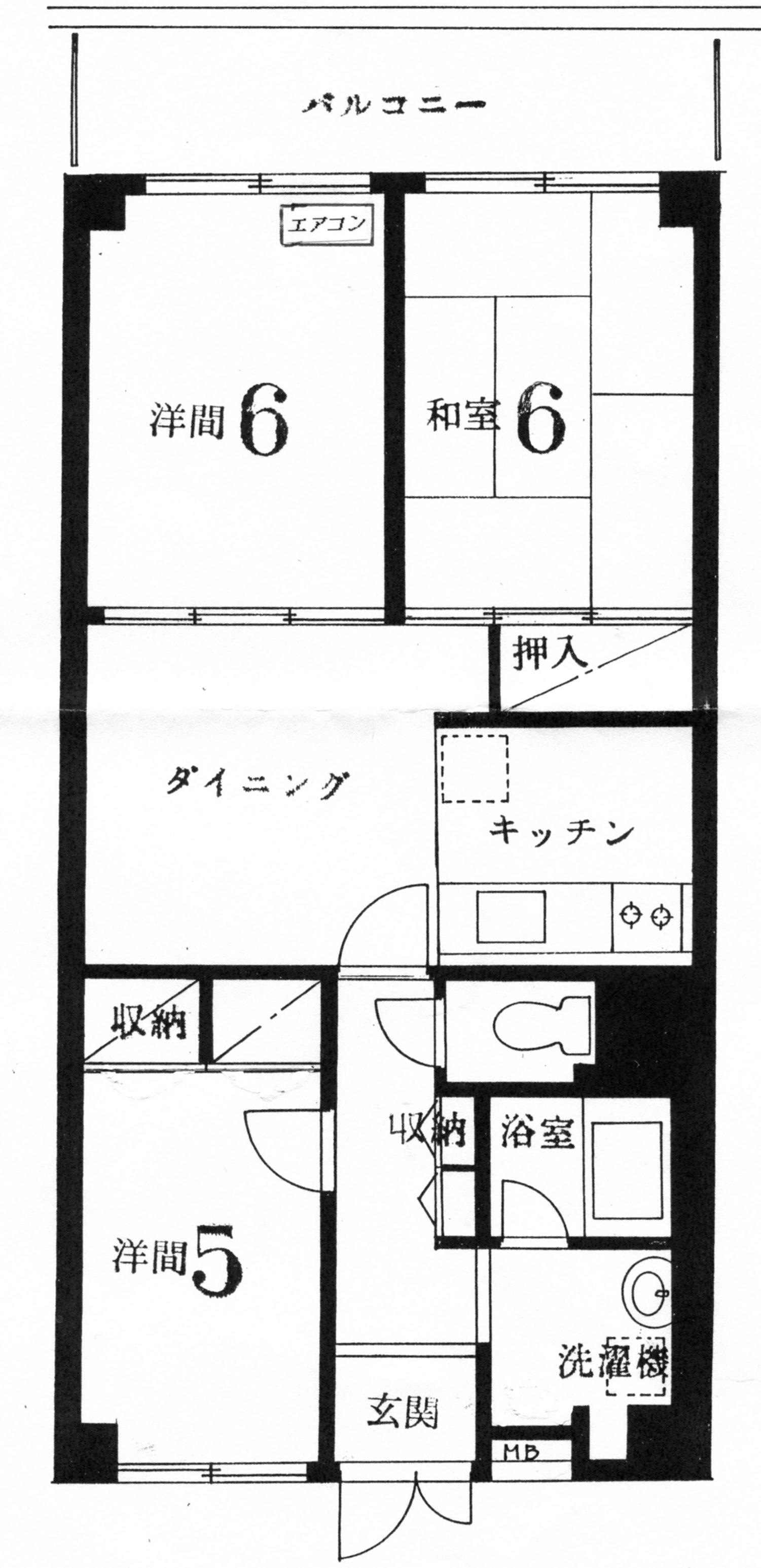 新小岩ガーデンハイツ(3DK/4階)の間取り写真