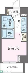 THEパームス新小岩(1LDK/11階)の間取り写真