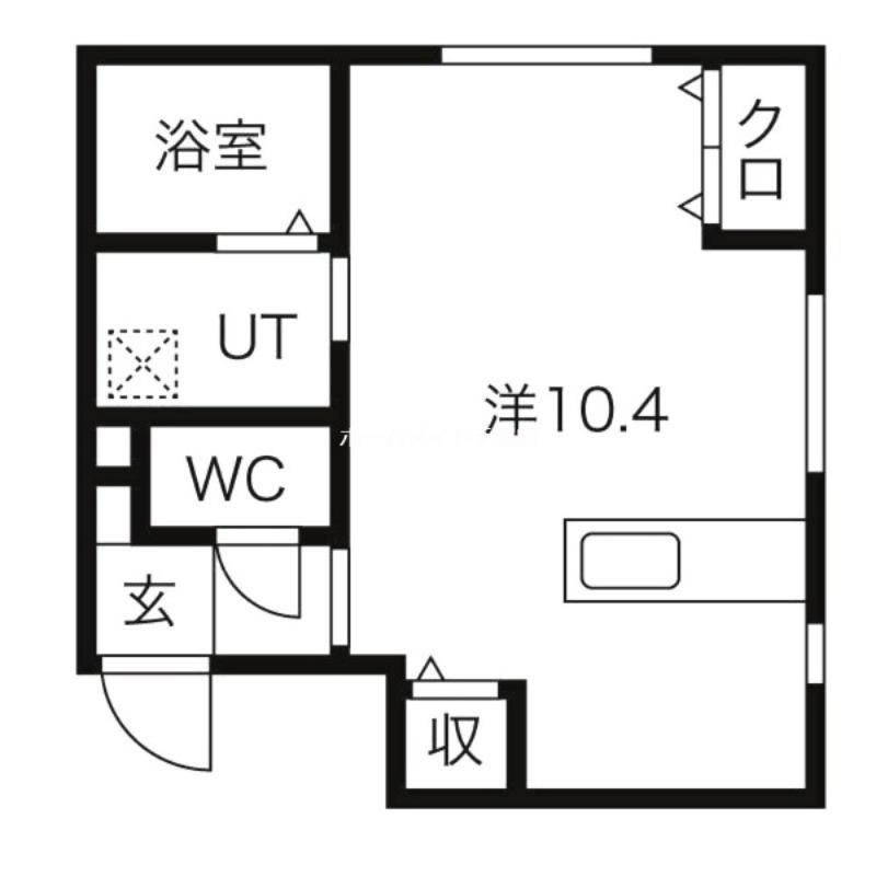 アルカディア手稲パークサイド(1K/5階)の間取り写真