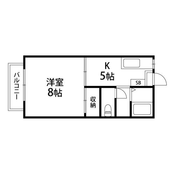 ジュネスダイドー A(1K/1階)の間取り写真