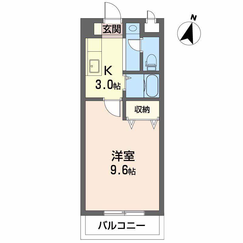エストゥディオ・KATO(1K/1階)の間取り写真