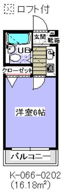 プルミエ参番館(1K/2階)の間取り写真