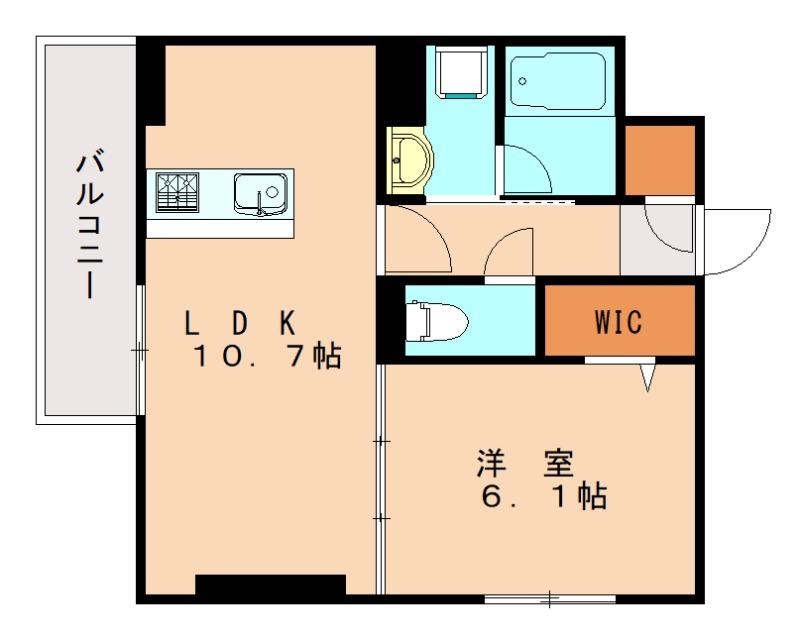 D-ROOM板付(1LDK/1階)の間取り写真