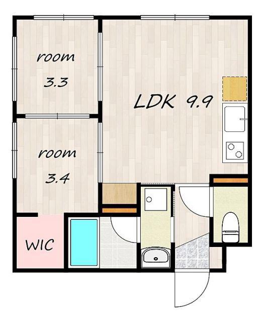 8COURT(2LDK/1階)の間取り写真