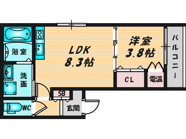 AVANTIO ソラネル(1LDK/3階)の間取り写真