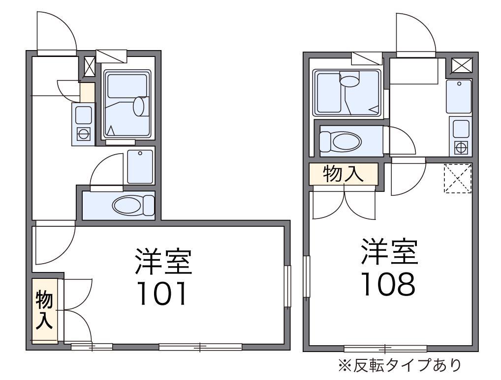 レオパレスアネックス.M.O(1K/1階)の間取り写真