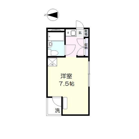 アルファ清心町II(ワンルーム/3階)の間取り写真