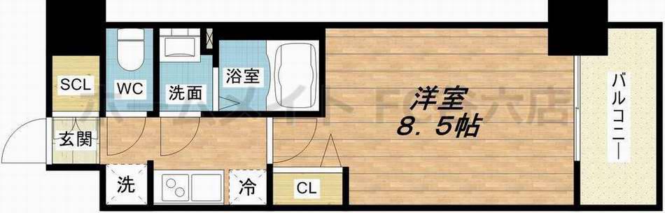 PHOENIX新大阪(1K/10階)の間取り写真
