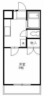 リバティ高橋(1K/3階)の間取り写真