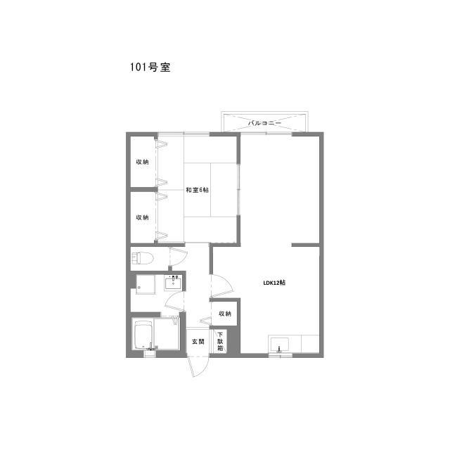 ビラ・マエダ(1LDK/1階)の間取り写真