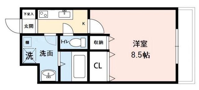JR東海道本線 掛川駅 バス乗車時間:10分 最寄りバス停で下車 徒歩8分 4階建 築23年(1K/3階)の間取り写真