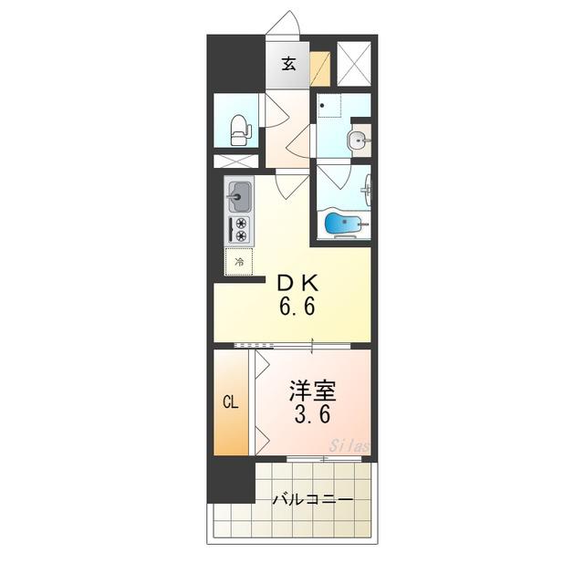 ソフィア・K(1DK/3階)の間取り写真