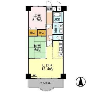 アンビシャス(2LDK/2階)の間取り写真