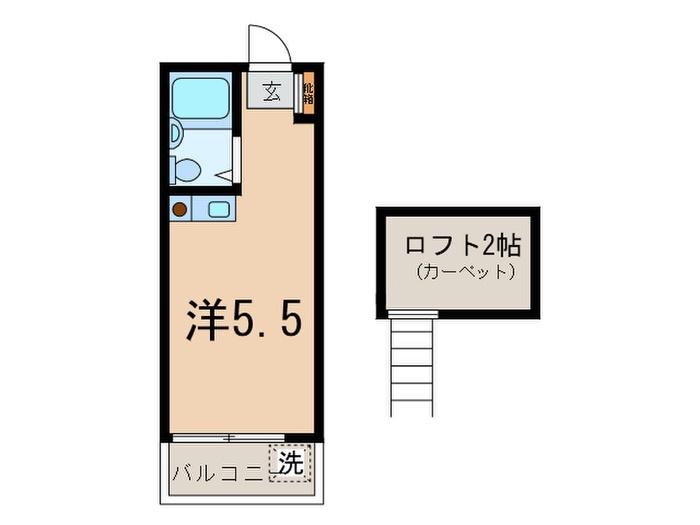 INN 学芸大学(ワンルーム/2階)の間取り写真