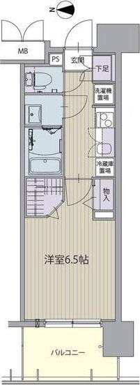 パルティール庄内通(1K/3階)の間取り写真