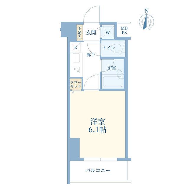 菱和パレス広尾(1K/3階)の間取り写真