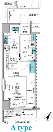 フェニシア三軒茶屋(1K/3階)の間取り写真