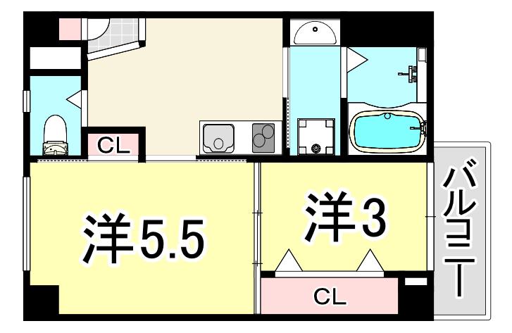エヌエムサンカンテ(2K/3階)の間取り写真