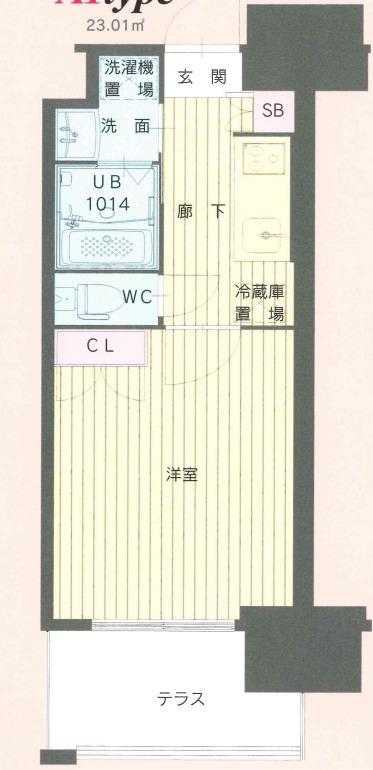 NO.111CLUBORIENTBLD(1K/11階)の間取り写真