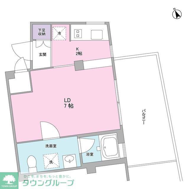 ソヨカゼテラス永福町(1K/5階)の間取り写真