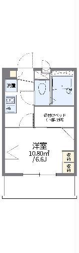 レオパレスMO(1K/1階)の間取り写真