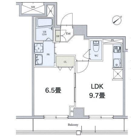 カスタリア本駒込(1LDK/4階)の間取り写真