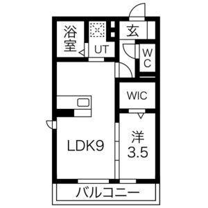 セジュール武庫之荘(1LDK/3階)の間取り写真