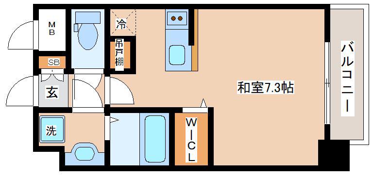 SOAR SINNAGATA(ワンルーム/4階)の間取り写真