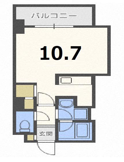 ビッグパレス北14条(1K/4階)の間取り写真