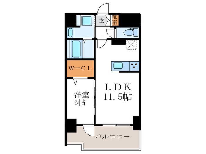 壬生御所ノ内町プロジェクト(1LDK/4階)の間取り写真