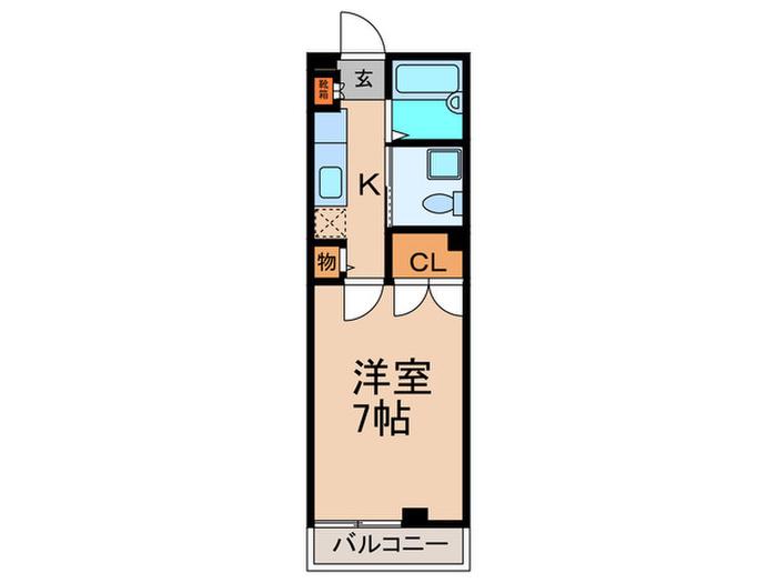 テルミック矢口(1K/2階)の間取り写真