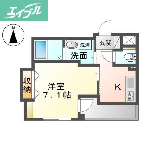 PINO(1K/3階)の間取り写真