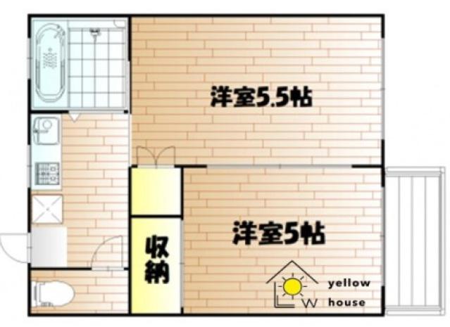 めるへん・かがしや(2K/3階)の間取り写真