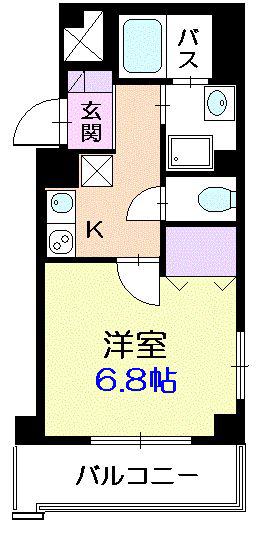 イースト21・YK(1K/3階)の間取り写真