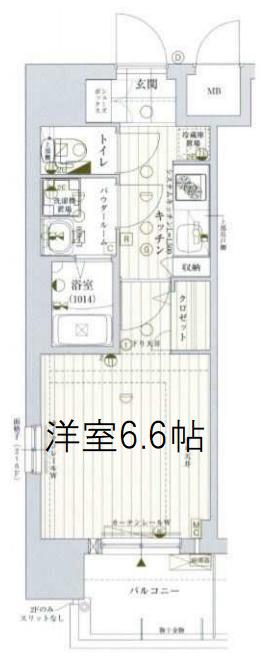 レジュールアッシュ心斎橋VITA(1K/9階)の間取り写真