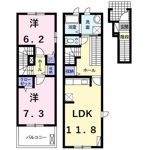 アネックス(2LDK/2階)の間取り写真