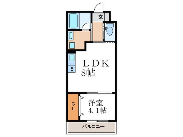 LIB長岡天神(1LDK/2階)の間取り写真