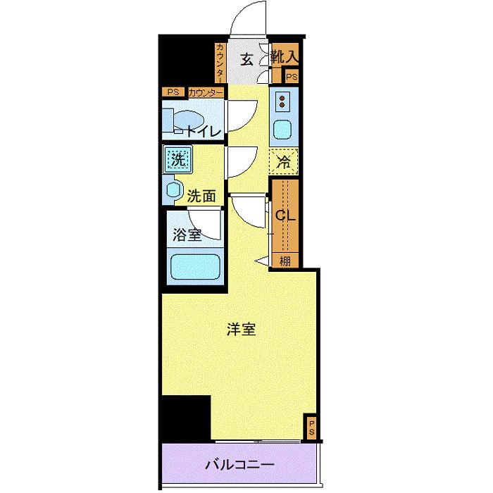 ブレシア日本橋蛎殻町(1K/5階)の間取り写真