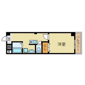 ブルーノ長堀(1K/3階)の間取り写真