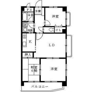 ファミール一社(3LDK/2階)の間取り写真
