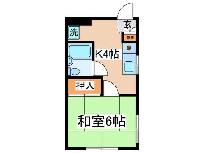 要町ヒルズ(1K/2階)の間取り写真