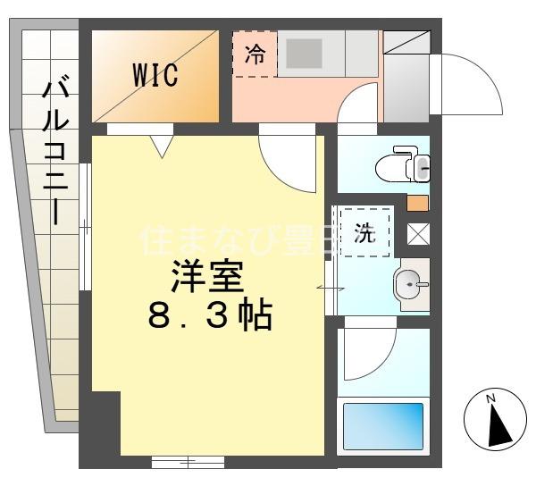 ヴィラエーデル豊田駅前(1K/7階)の間取り写真