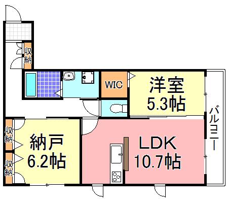 シャーメゾンサイドパーク(2LDK/2階)の間取り写真
