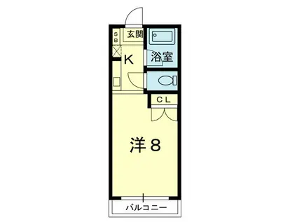 プライムシティ熊本(1K/3階)の間取り写真