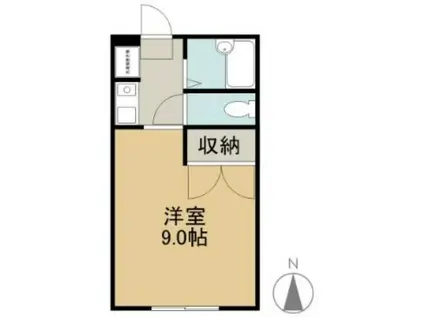 パル I(1K/2階)の間取り写真