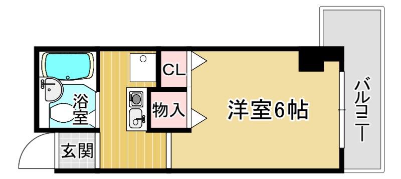 シャトレー西小路(ワンルーム/5階)の間取り写真