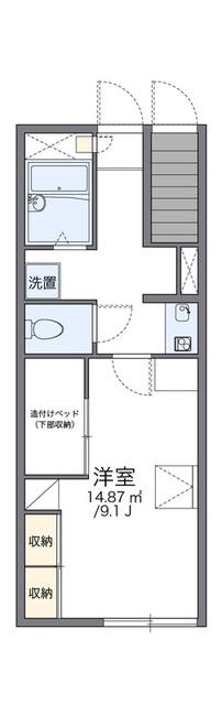 レオパレス北八王子A(1K/1階)の間取り写真