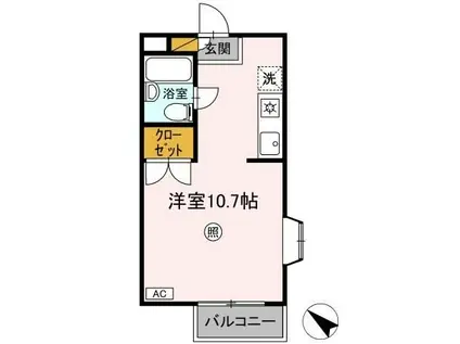 メゾン・ド・浅野II(ワンルーム/2階)の間取り写真